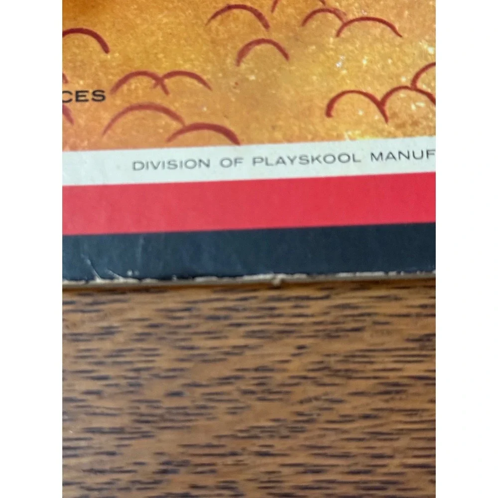 Vintage Teach-A-Tot Playskool Magnetic Inlaid Plastic Puzzle To Market To Market
